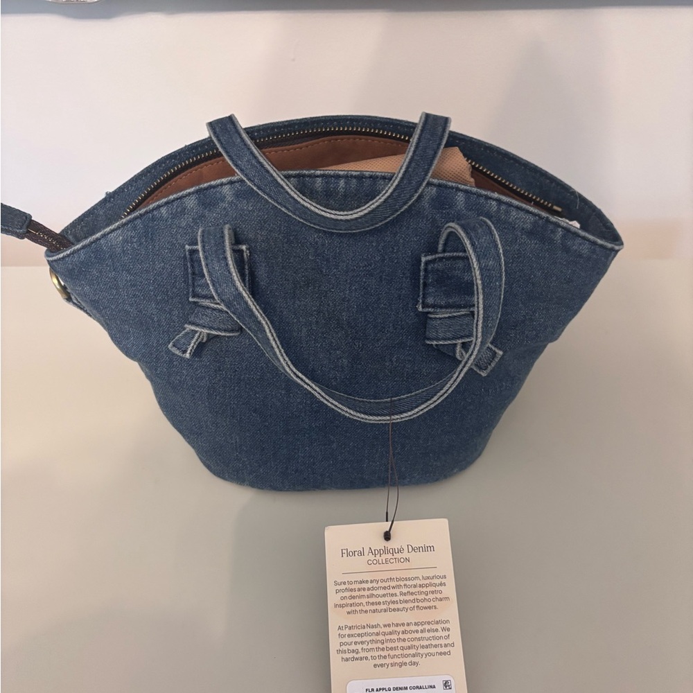 Patricia Nash Denim Floral Women's Bag - Picture 2 of 6
